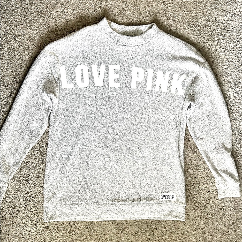 LOVE PINK Grey Crewneck Sweatshirt